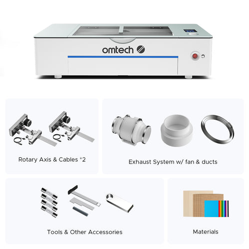 omtech 55w polar CO2 desktop laser engraver