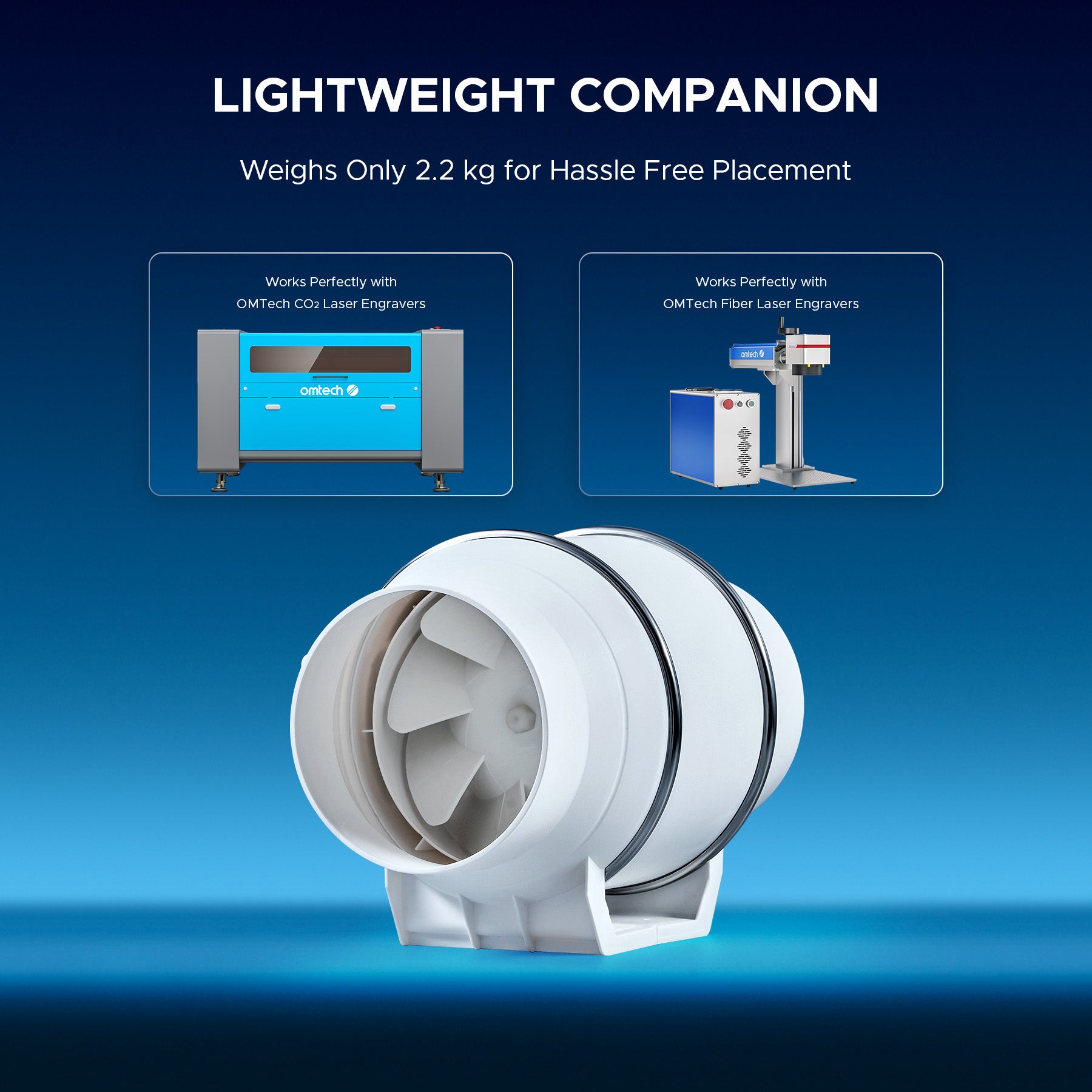 Industrial Exhaust Fan & Duct Fan for Laser Engraver & Cutter